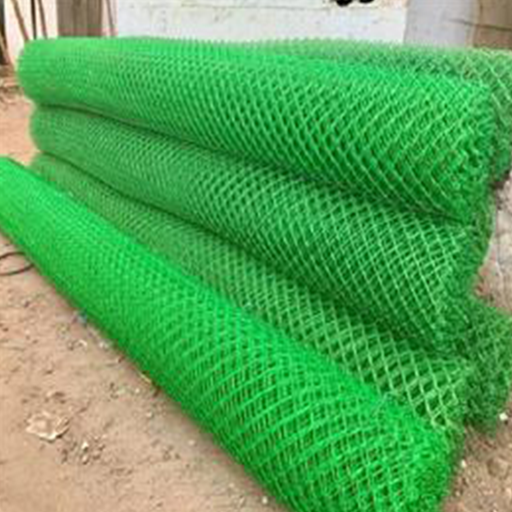 Green Coated Chain link fencing 1